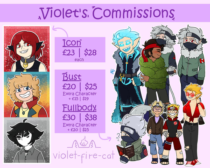 Full Body Price Sheet